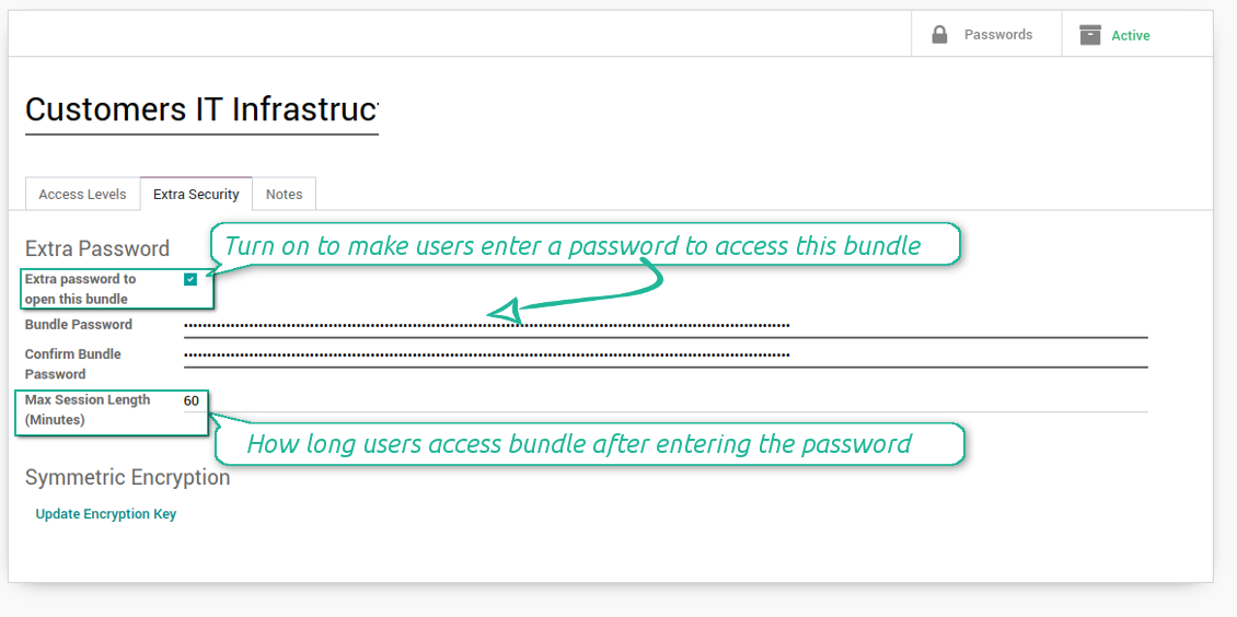 Extra security paraphrase of a bundle