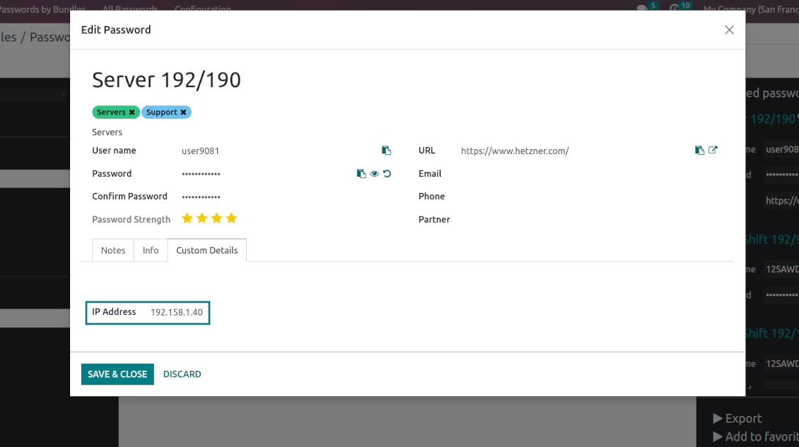 Customized password form views