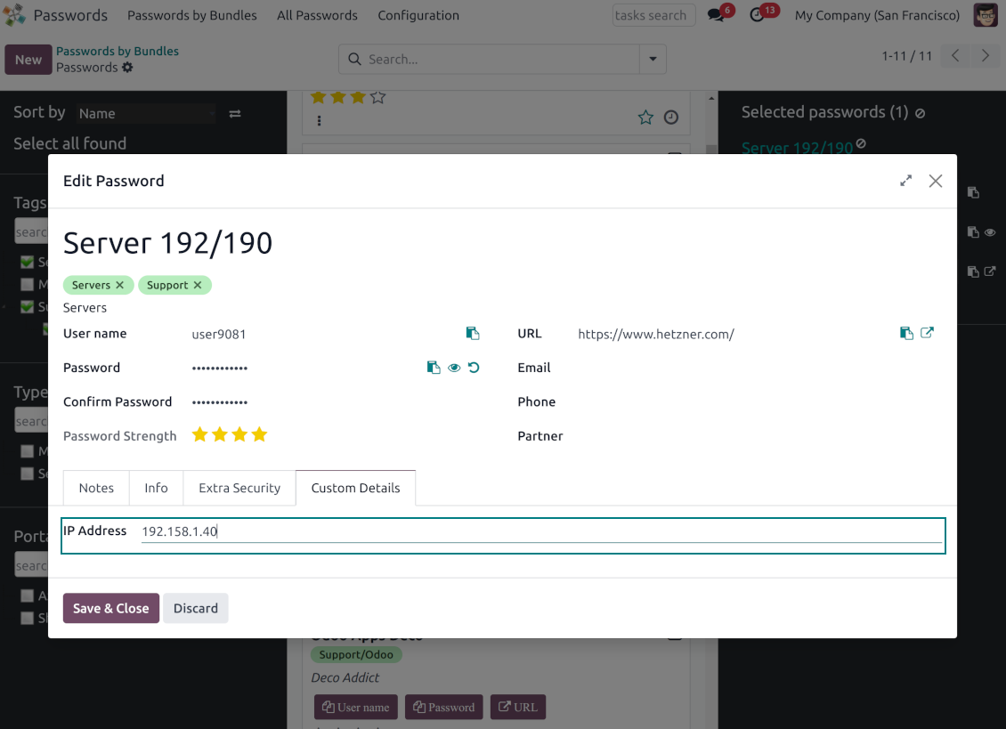 Customized password form views