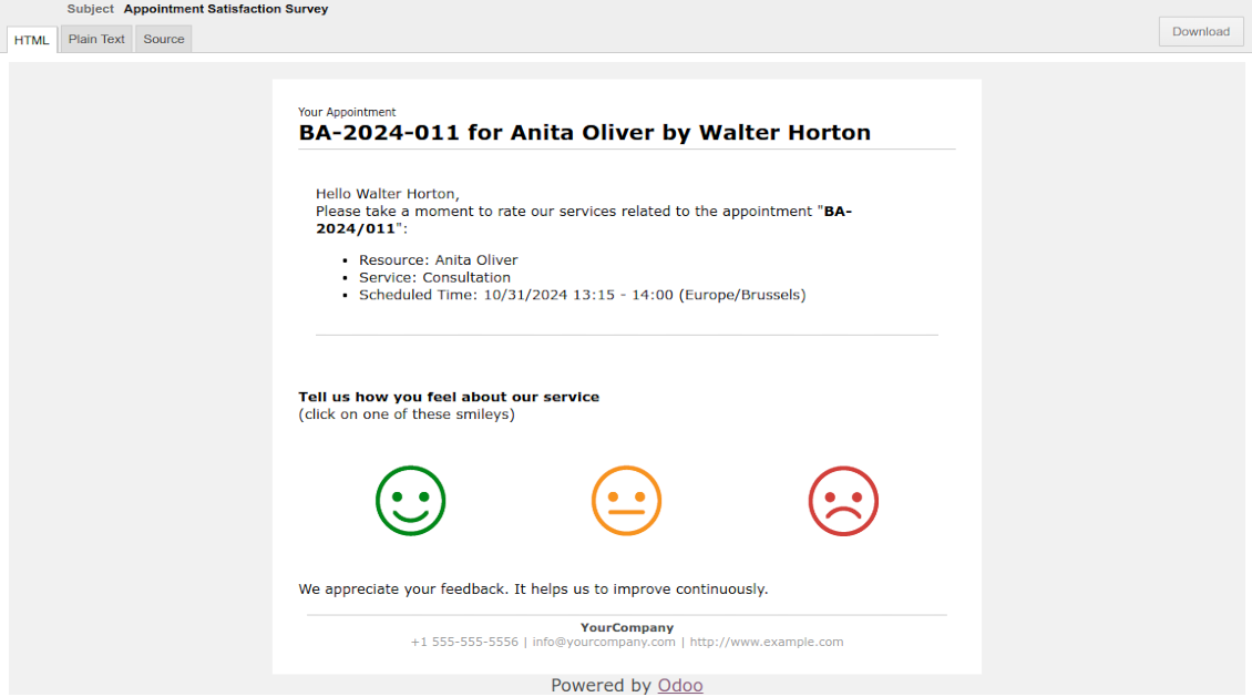Booking review request